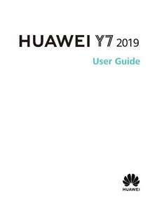 Huawei Y 7 2019 manual. Camera Instructions.
